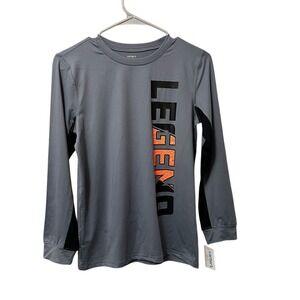Carters Kid Boy Long Sleeve Shirt Size 14 Gray Legend Graphic Tee Top NWT